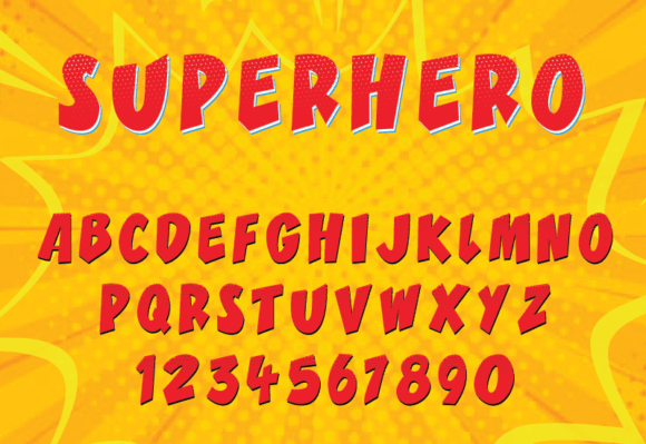 Superhero Font A Joyful Display Typeface for Designers